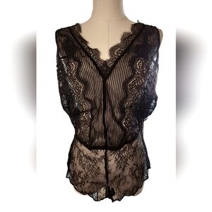 NWOT Victoria Secret Black Lace Teddy